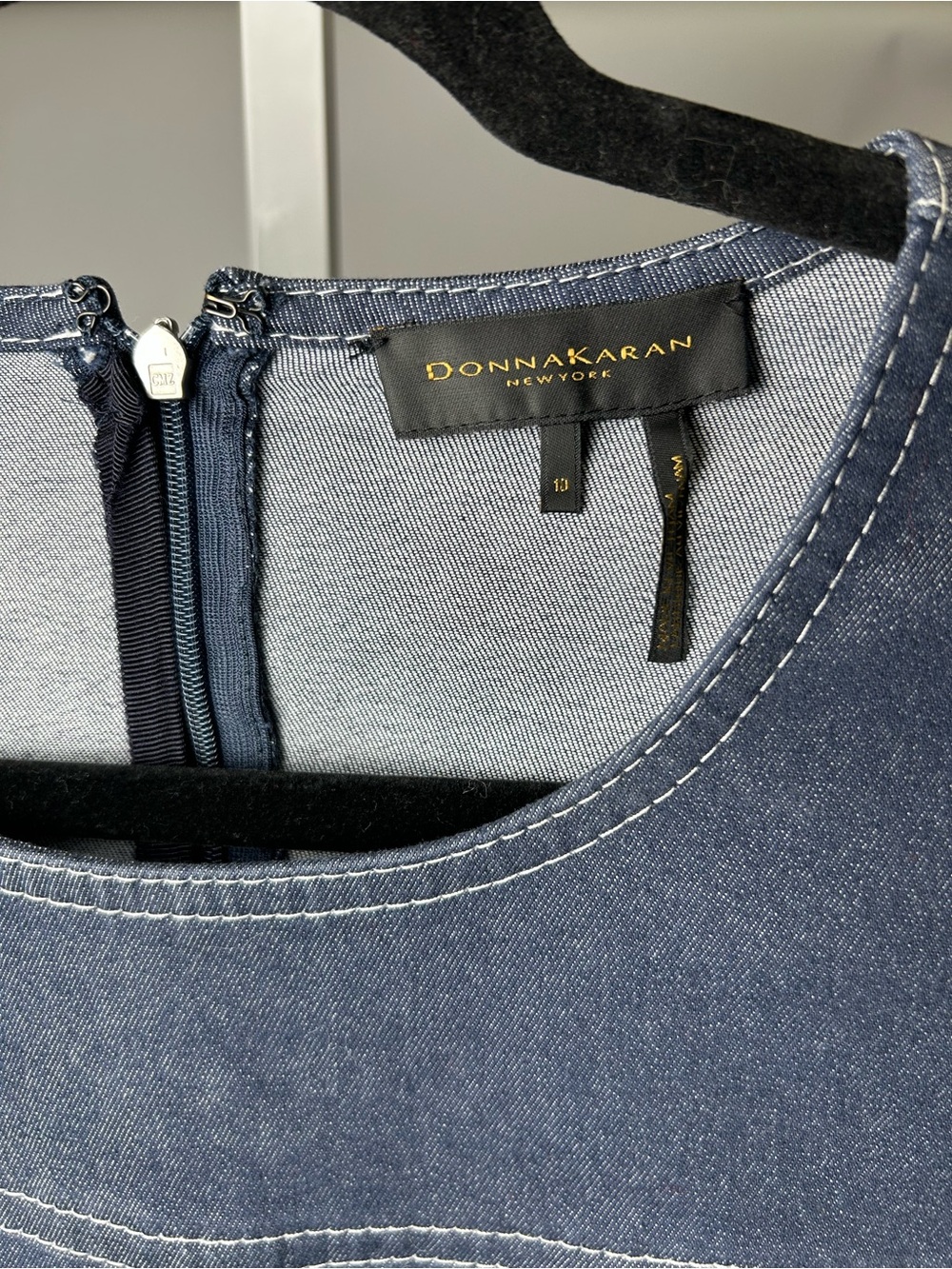 Donna Karan Blue Denim Dress - Picture 4 of 8